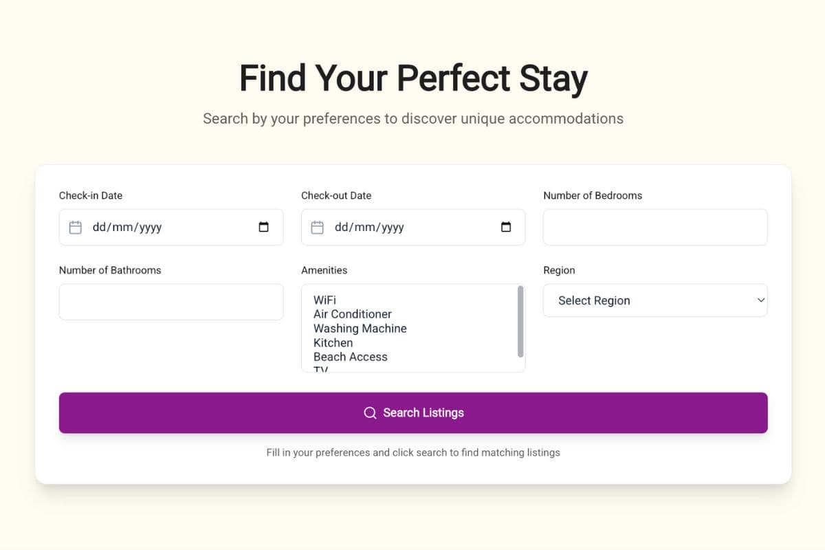 RareRoamer search wizard